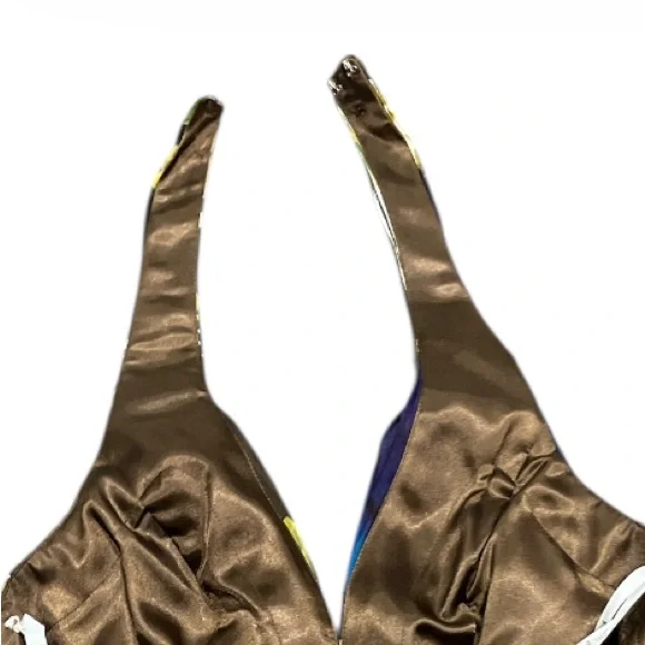 Tony Bowls Evenings Halter Dress Sz 6 Beaded Empire Waist Chiffon Cocktail Dress - Picture 7 of 13